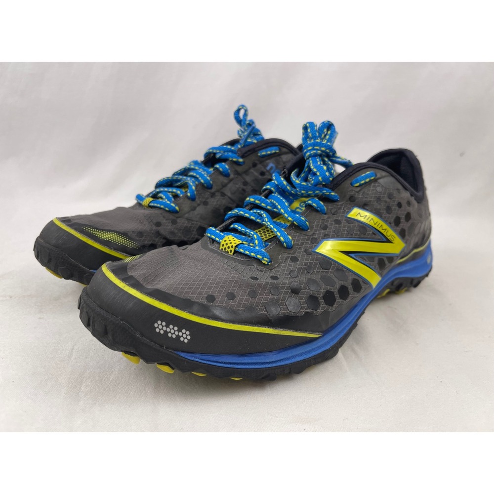 New Balance Minimus 1690 Mens 9 D Grey Blue Yellow Trail Running Shoes MT1690GW1